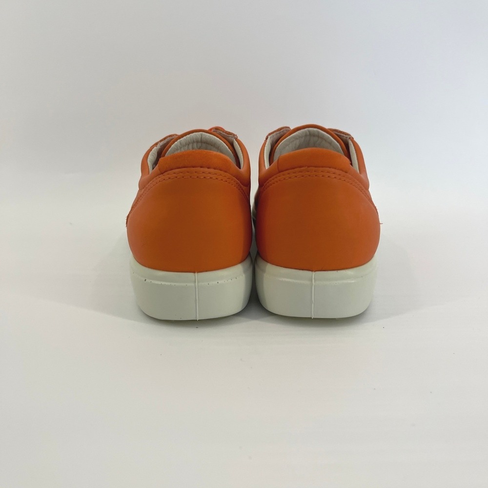 ECCO Soft 7 Women's Sneaker Orange Leather Comfort Casual Walking Shoes Size 5 - Picture 5 of 9